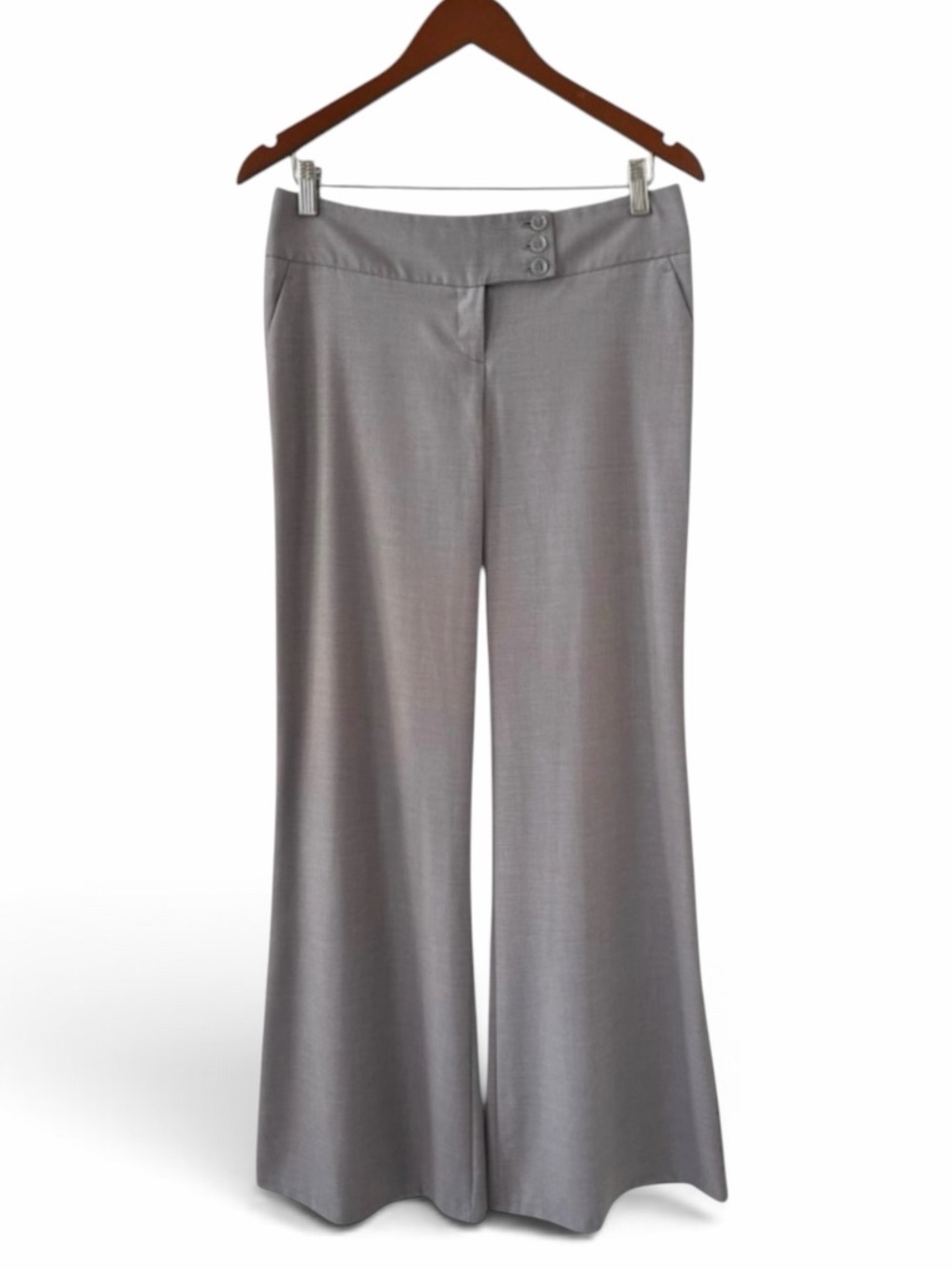 The Limited Light Grey Mid Rise Wide Leg Cassidy Fit Pants Size 4